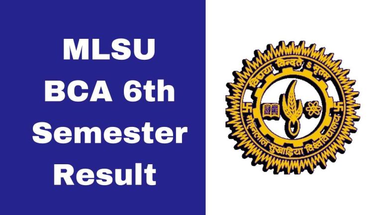 MLSU BCA 6th Semester Result 2025 PDF Download