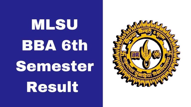 MLSU BBA 6th Semester Result 2025 PDF Download