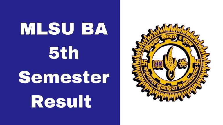 MLSU BA 5th Semester Result 2025 PDF Download