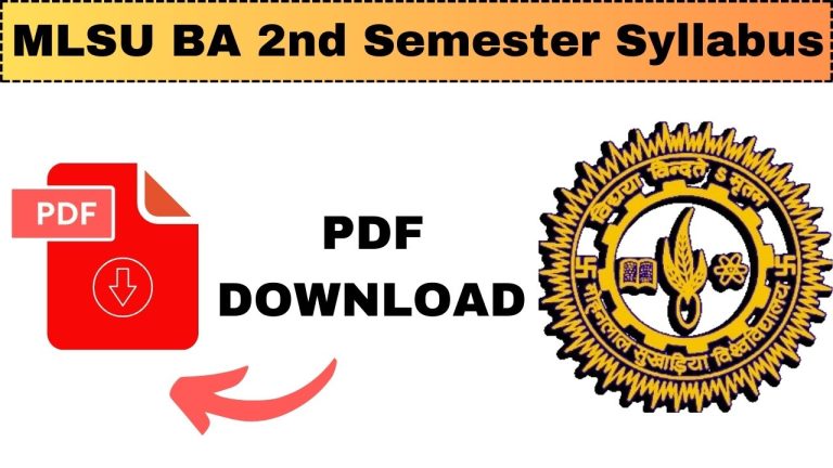 MLSU BA 2nd Semester Syllabus 2025 PDF Download