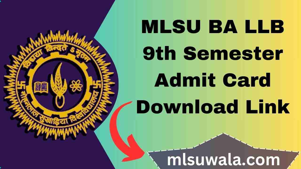 MLSU BA LLB 9th Semester Admit Card 2025 Download
